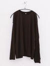 BASERANGE France Organic Cotton Loose Long Sleeve Off Shoulder T-shirt France BAS-TOPIL-RC-SU25-FOVEA